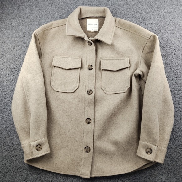 Anthropologie Jackets & Blazers - ANTHROPOLOGIE Avec Les Filles Shirt Jacket Pockets Size Small Toffee Brown